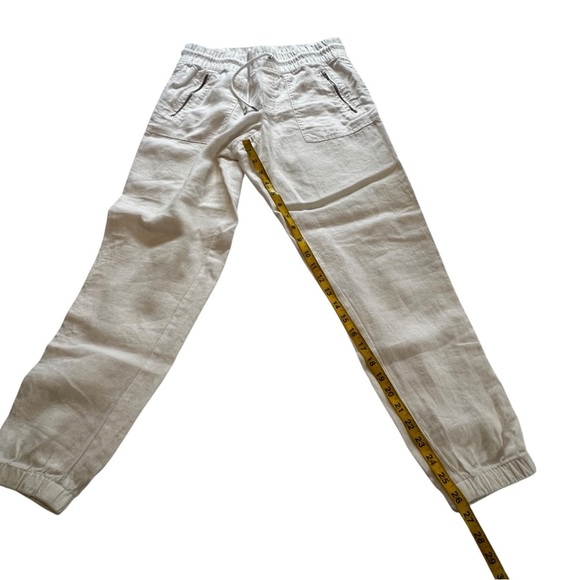 Athleta Cabo Linen Jogger Pants White 4 - Picture 9 of 16